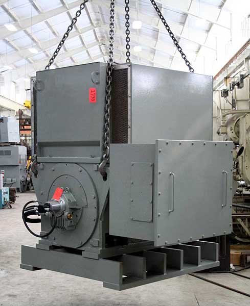 Louis Allis factory recertified specialty electric motor undergoing quality testing