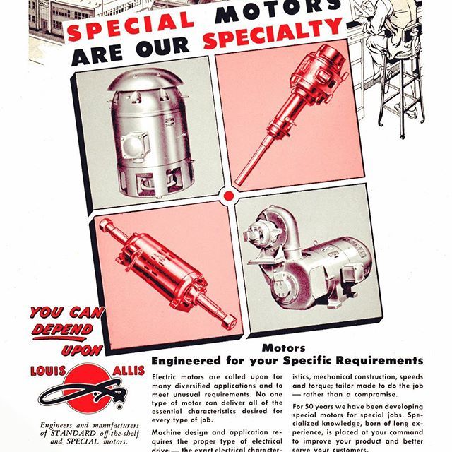 Vintage Louis Allis custom electric motor testing