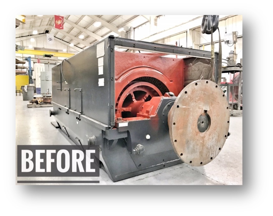 Factory recertified motor replacement for concrete plant