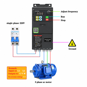 220V 380V Single Phase VSD Variable Speed Drive VFD Frequency Inverter For Motor 1HP-7.5HP
